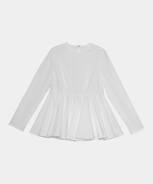 【Water-Repellent】Basic Peplum Blouse