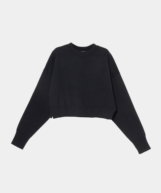 【Layerable】Short Side Slit Knit