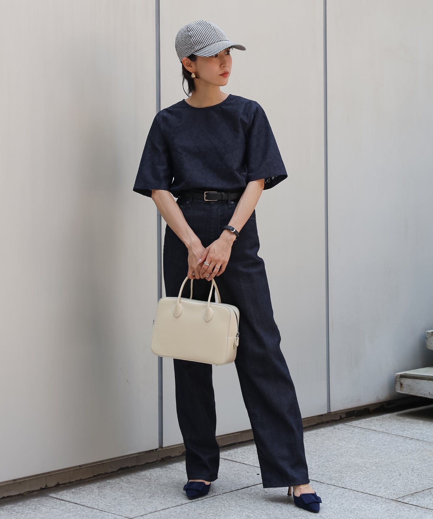 【Wrinkle Prevention】Lace Basic Tshirts