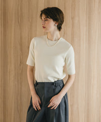 【Machine Washable】Half Sleeve Knit