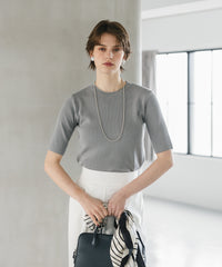 【Machine Washable】Half Sleeve Knit