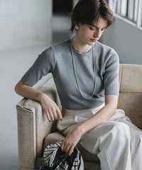 【Machine Washable】Half Sleeve Knit