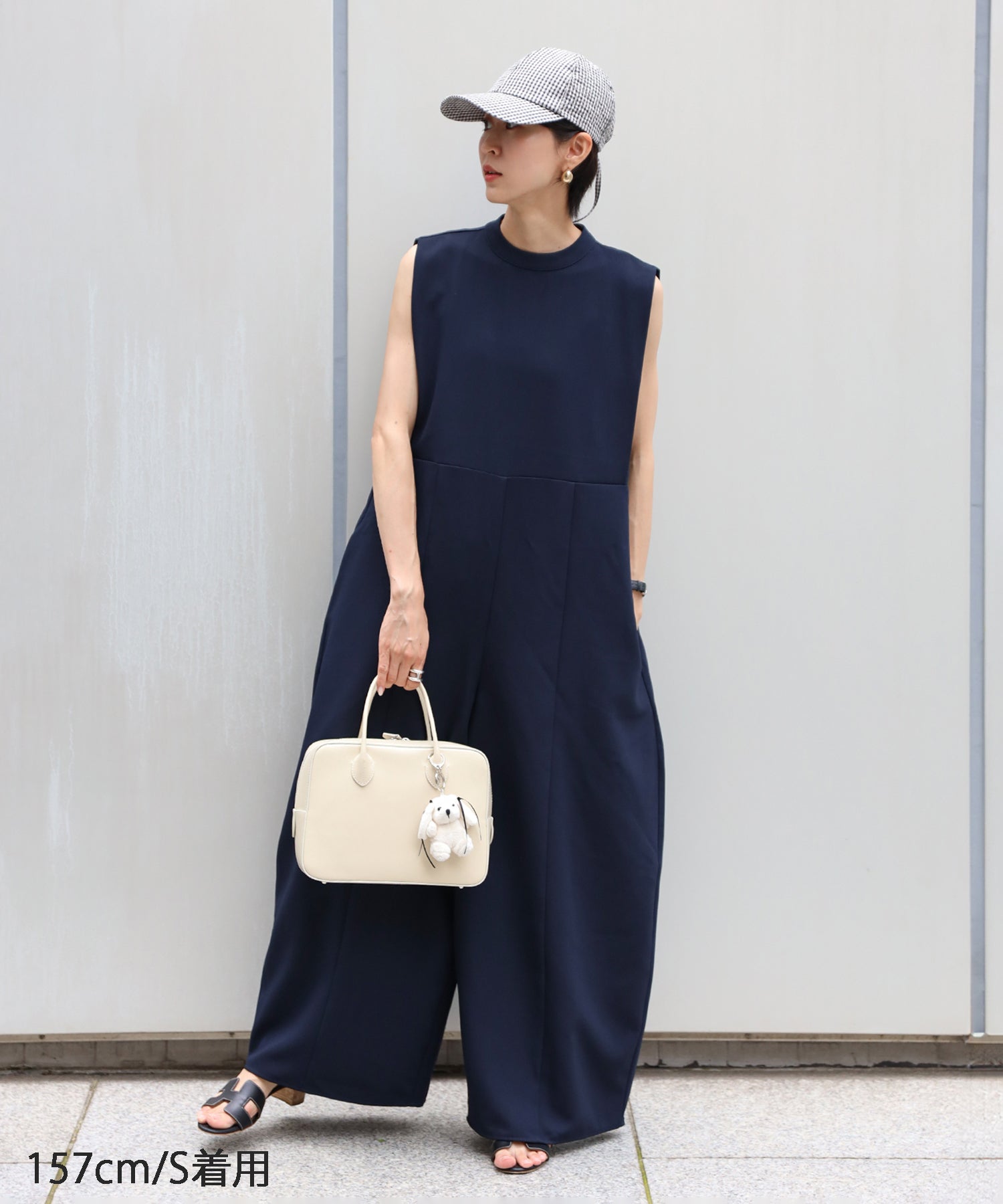 【Wrinkle Prevention】Cocoon Sleeveless All In One
