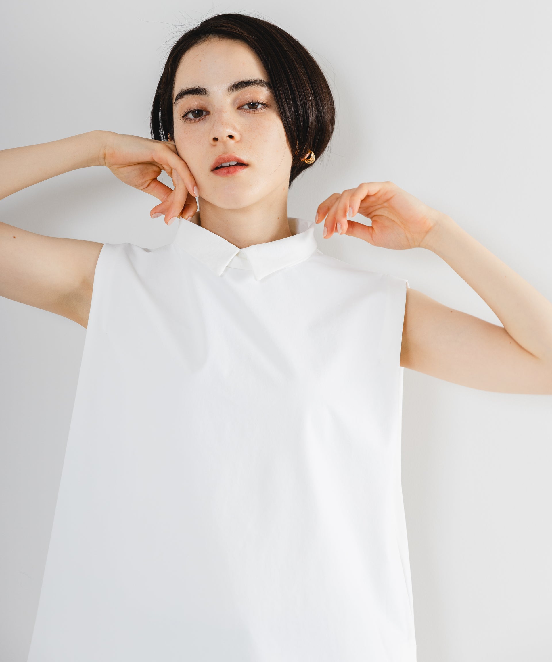 【Multi-Function 】Classic Collar Side Slit Blouse