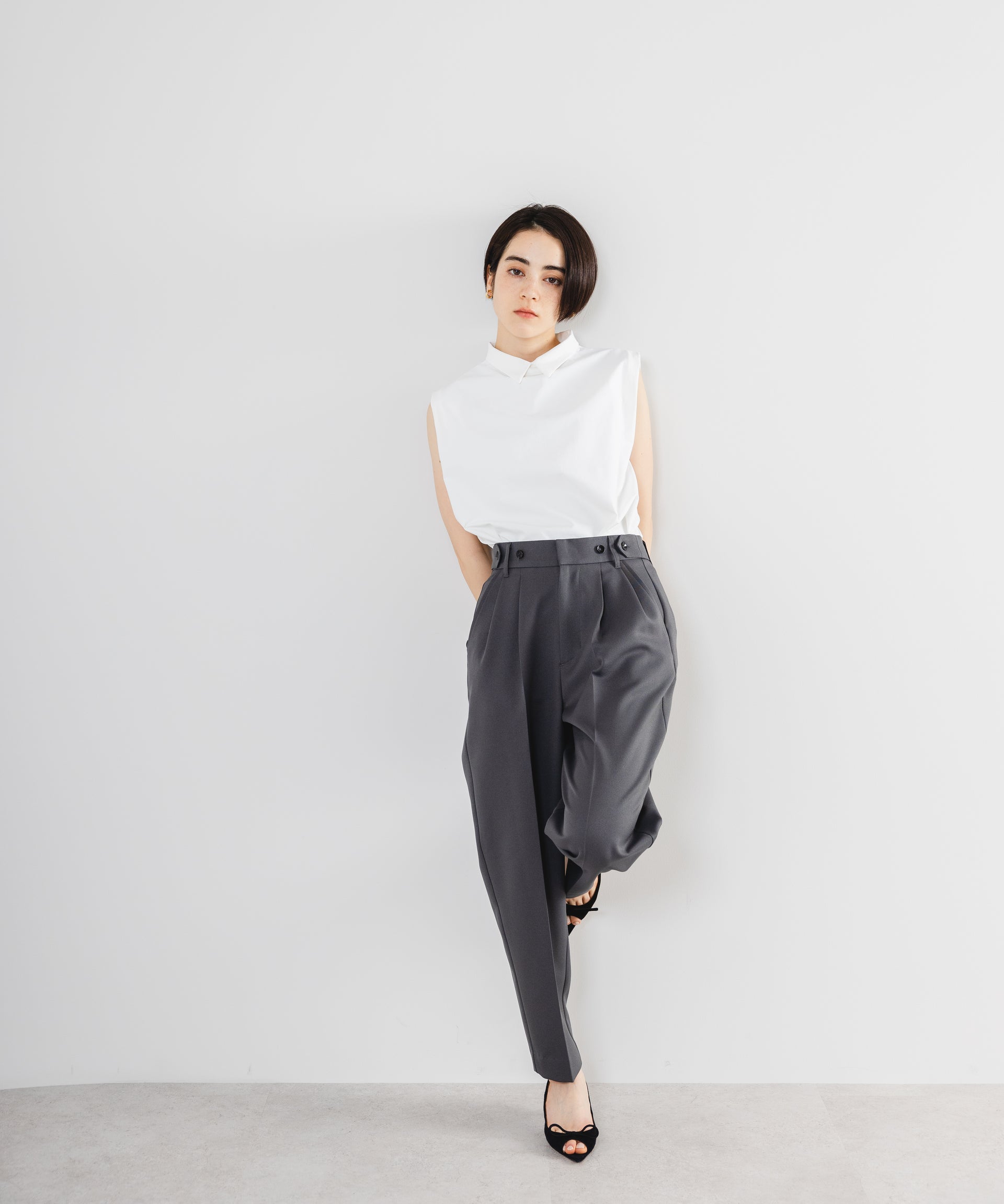 【Multi-Function 】Classic Collar Side Slit Blouse
