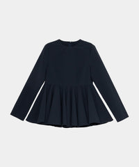 【Water-Repellent】Basic Peplum Blouse