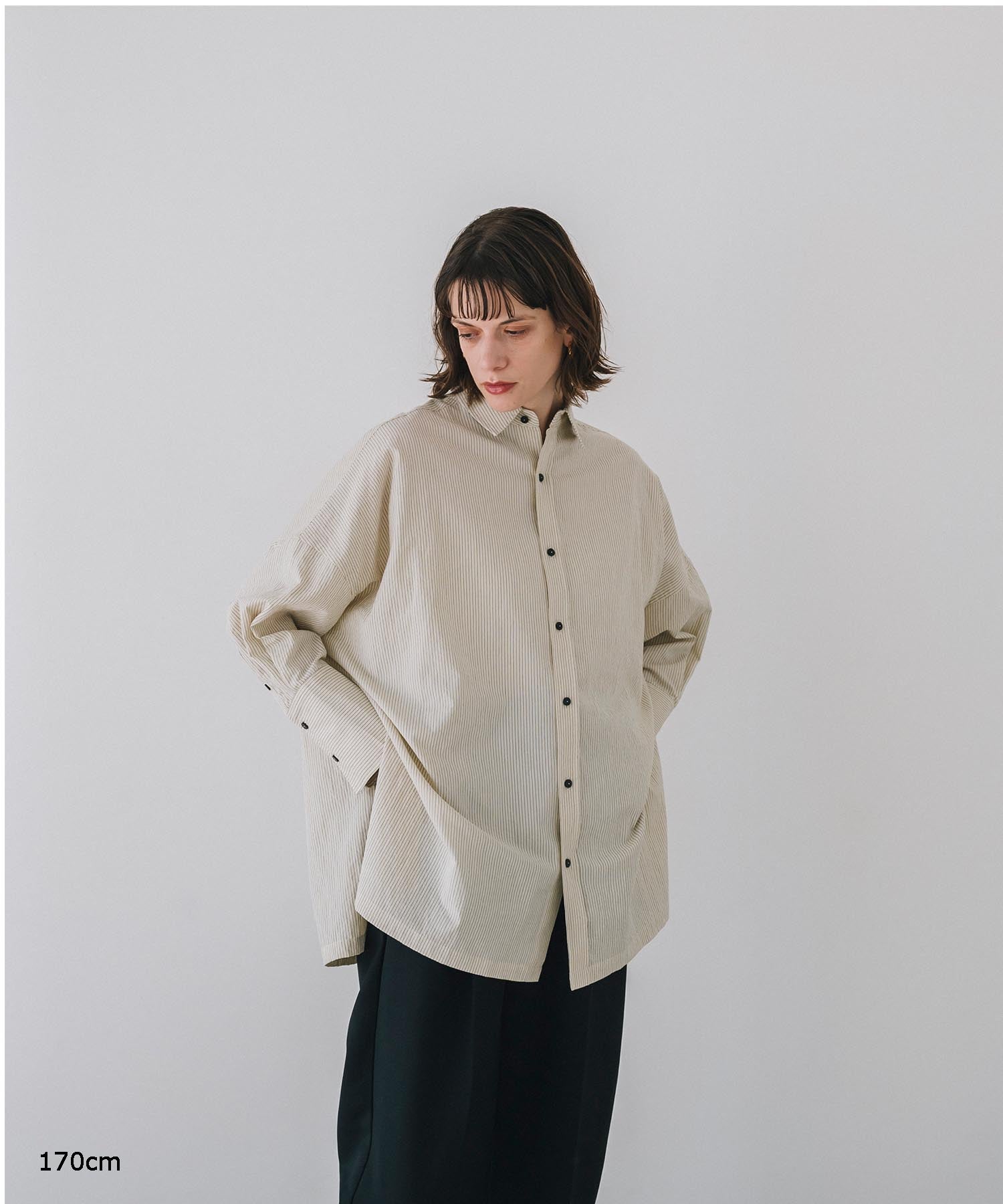 【Machine-Washable】Stripe Over Shirts