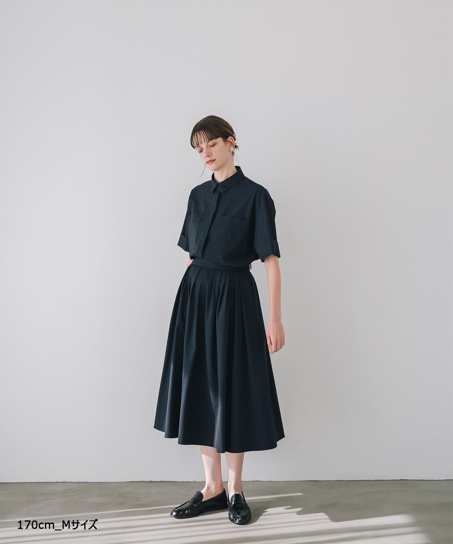 【mare マレ】 Flared Skirt フレアスカート Cool-Touch】Buckle Tuck Flare Skirt – maré（マレ）オンラインストア