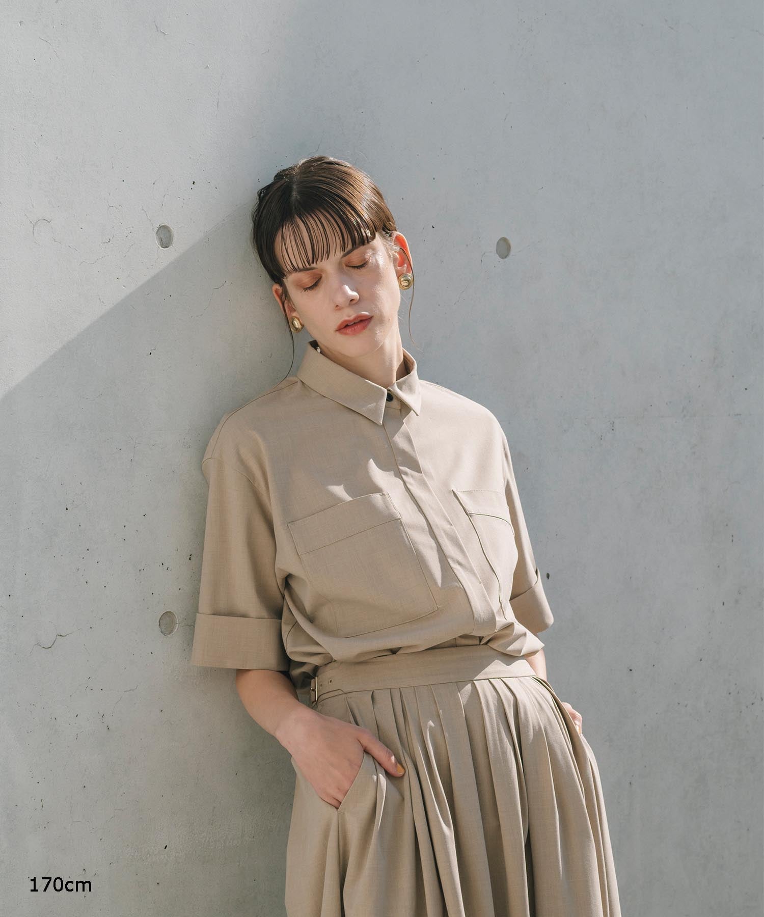 【Cool-Touch】Roll Up Half Sleeve Shirts