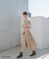 【Cool-Touch】Buckle Tuck Flare Skirt