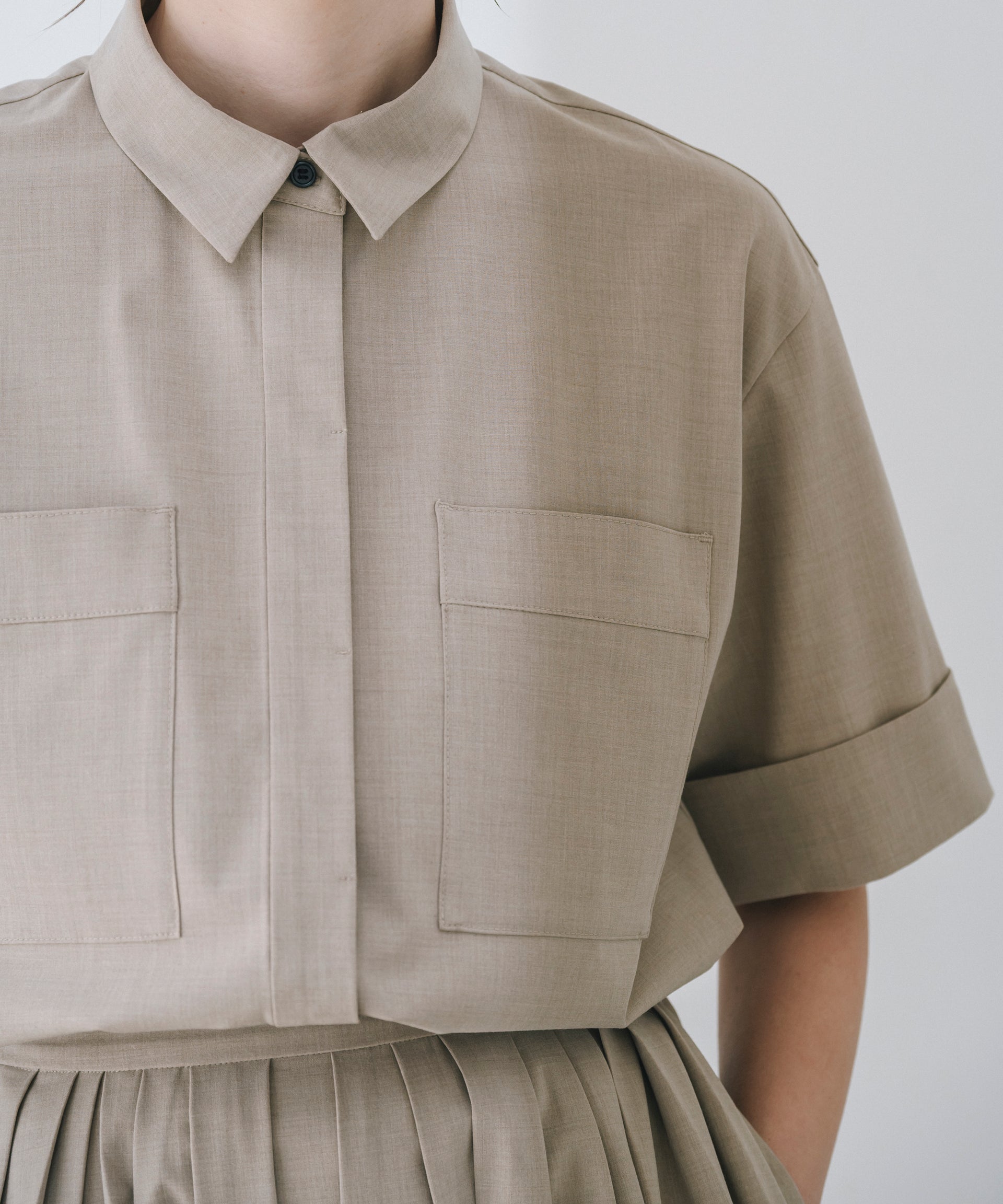 【Cool-Touch】Roll Up Half Sleeve Shirts
