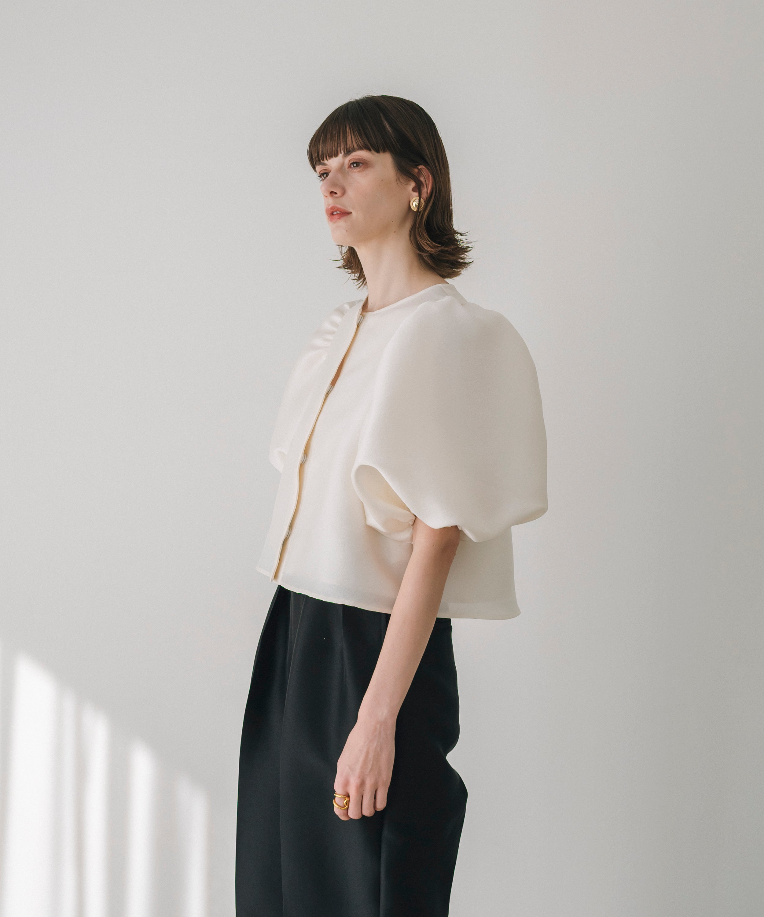 新品タグ付mare Soft Volume Puff Sleeve Blouse Multi-Function】Soft Volume Puff Sleeve Blouse – maré（マレ