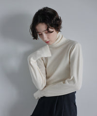 【Superfine Merino Wool】Minimal Turtleneck Knit