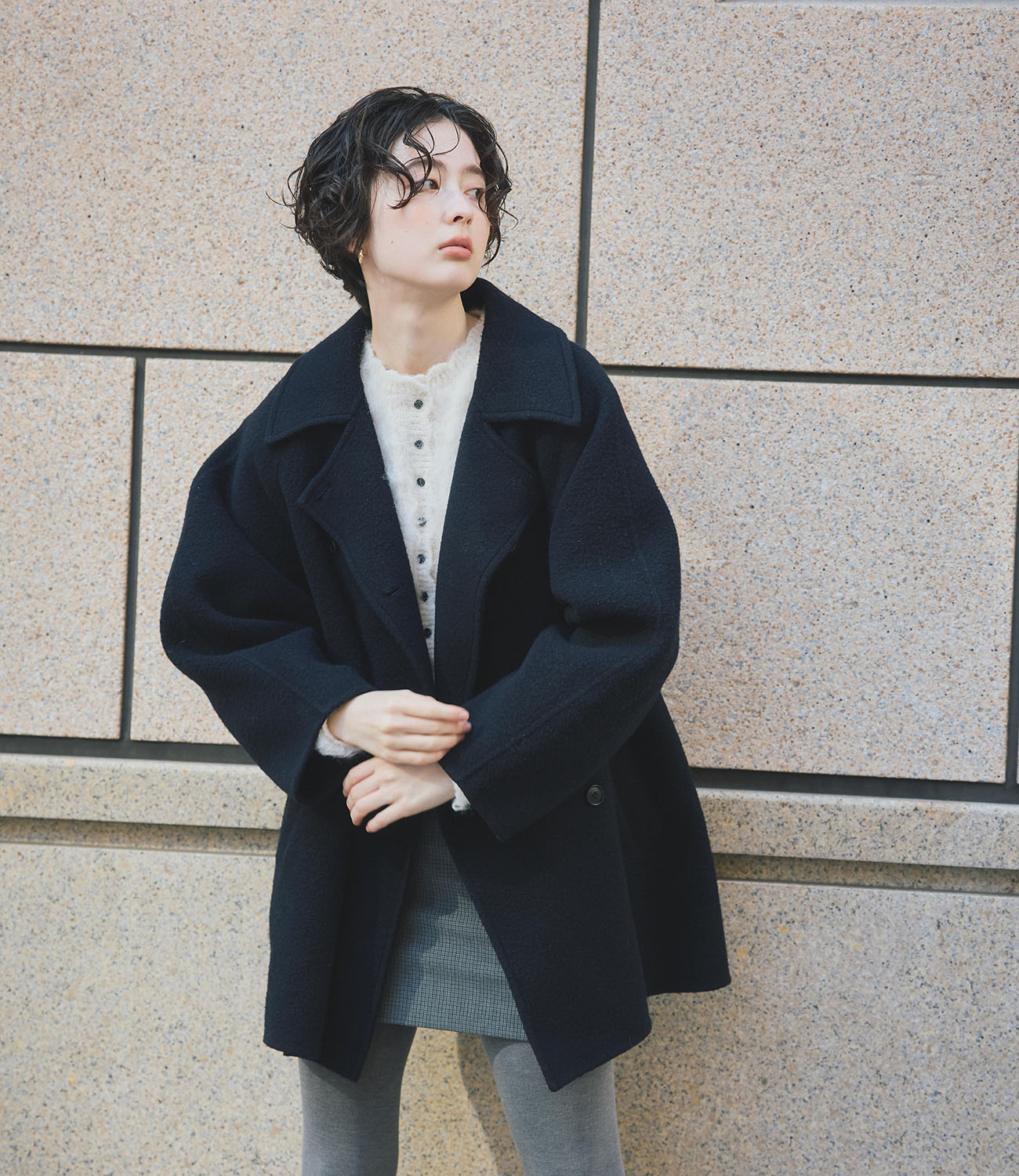 Double Breasted Cocoon Coat