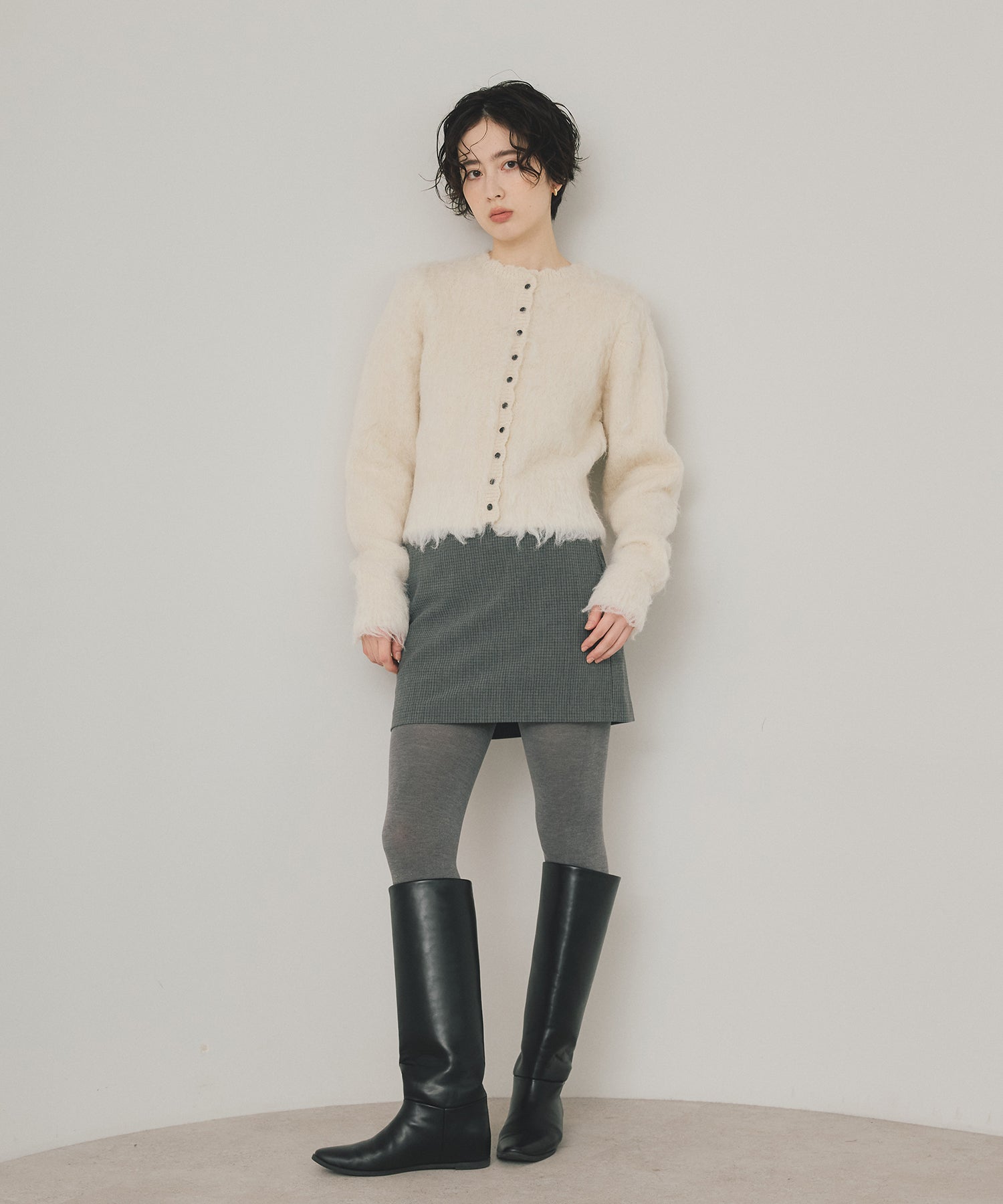 Soft-Touch Comfort】Scallop Feather Touch Cardigan – maré（マレ