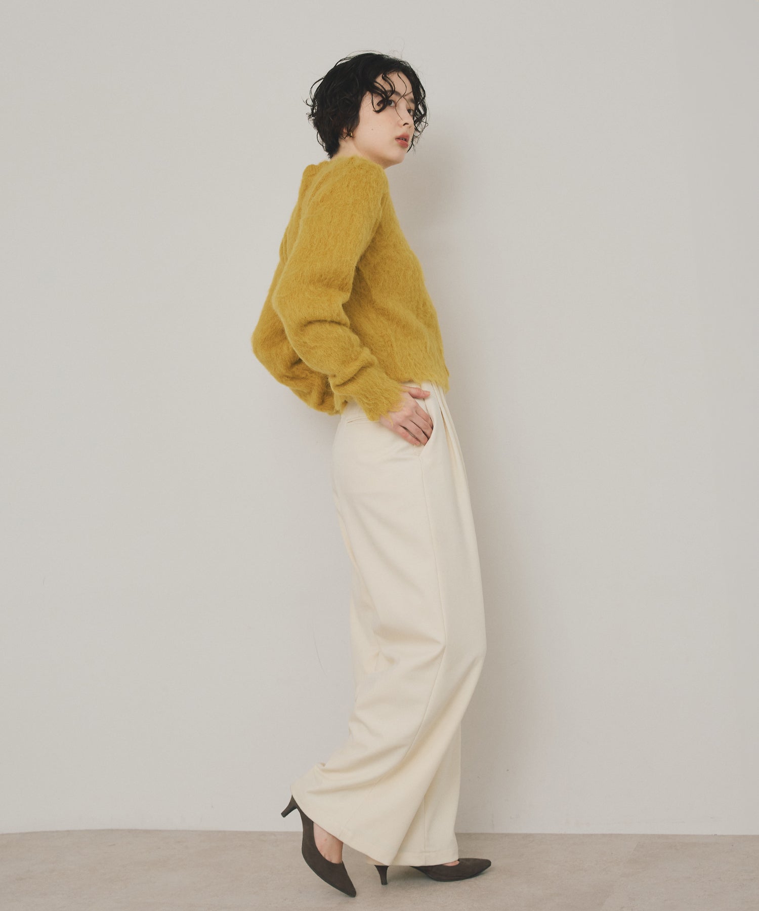 Soft-Touch Comfort】Scallop Feather Touch Cardigan – maré（マレ
