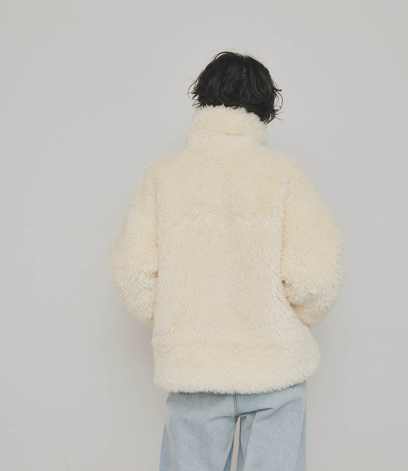 【Machine-Washable】2Way Collar Boa Coat