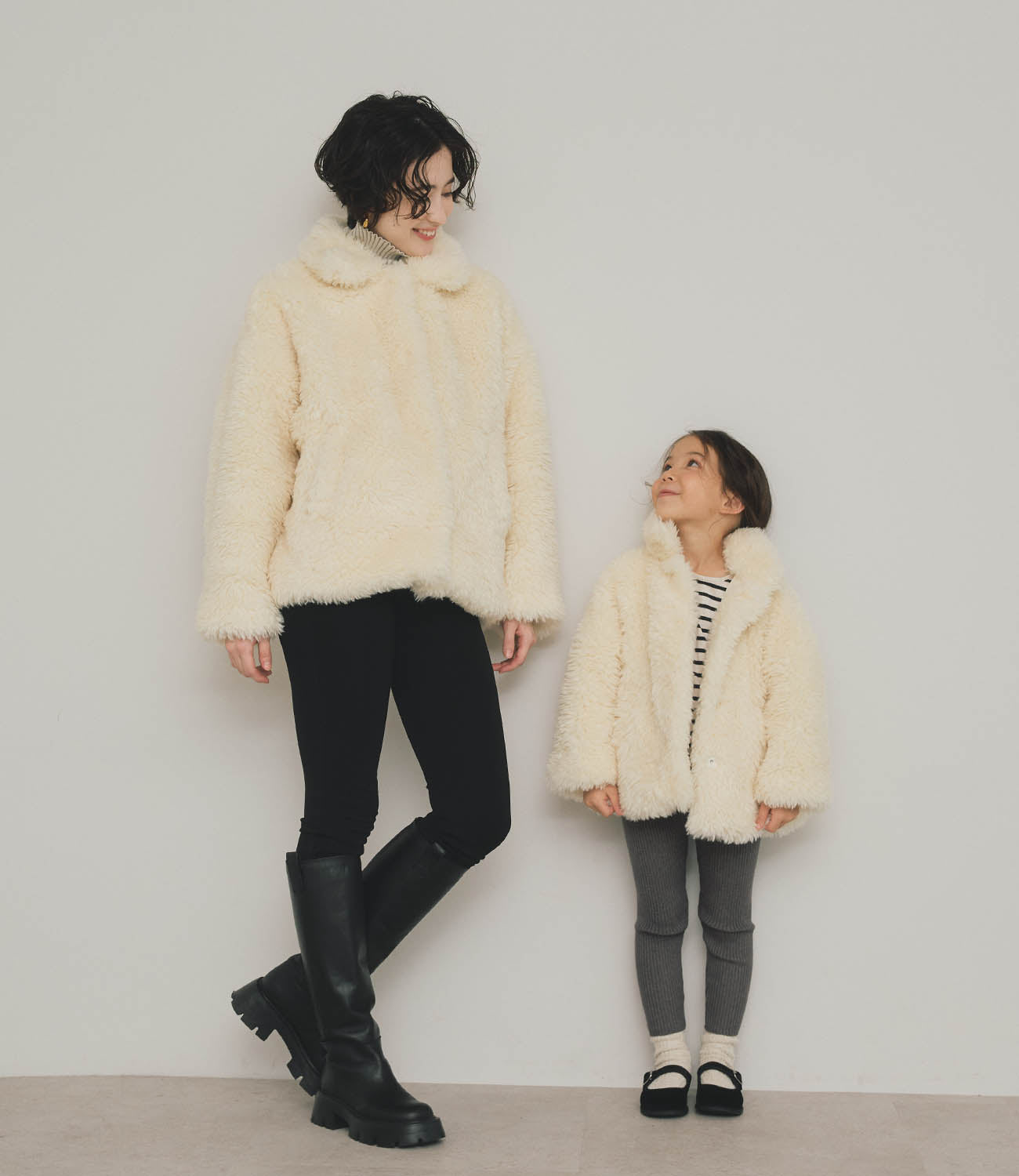 【Machine-Washable】2Way Collar Boa Coat