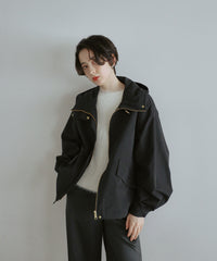 【Water Repellent】Stand Collar Flared Blouson