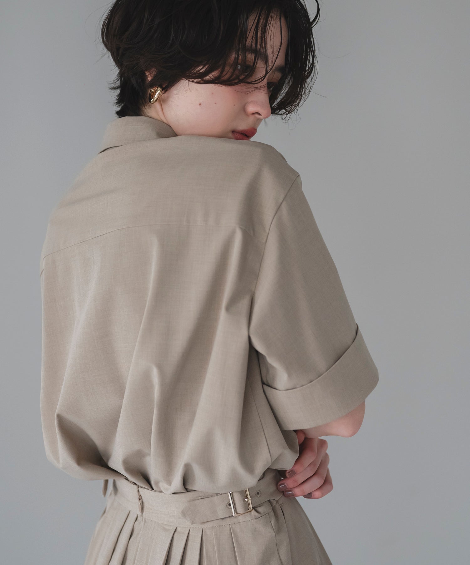【Cool-Touch】Roll Up Half Sleeve Shirts