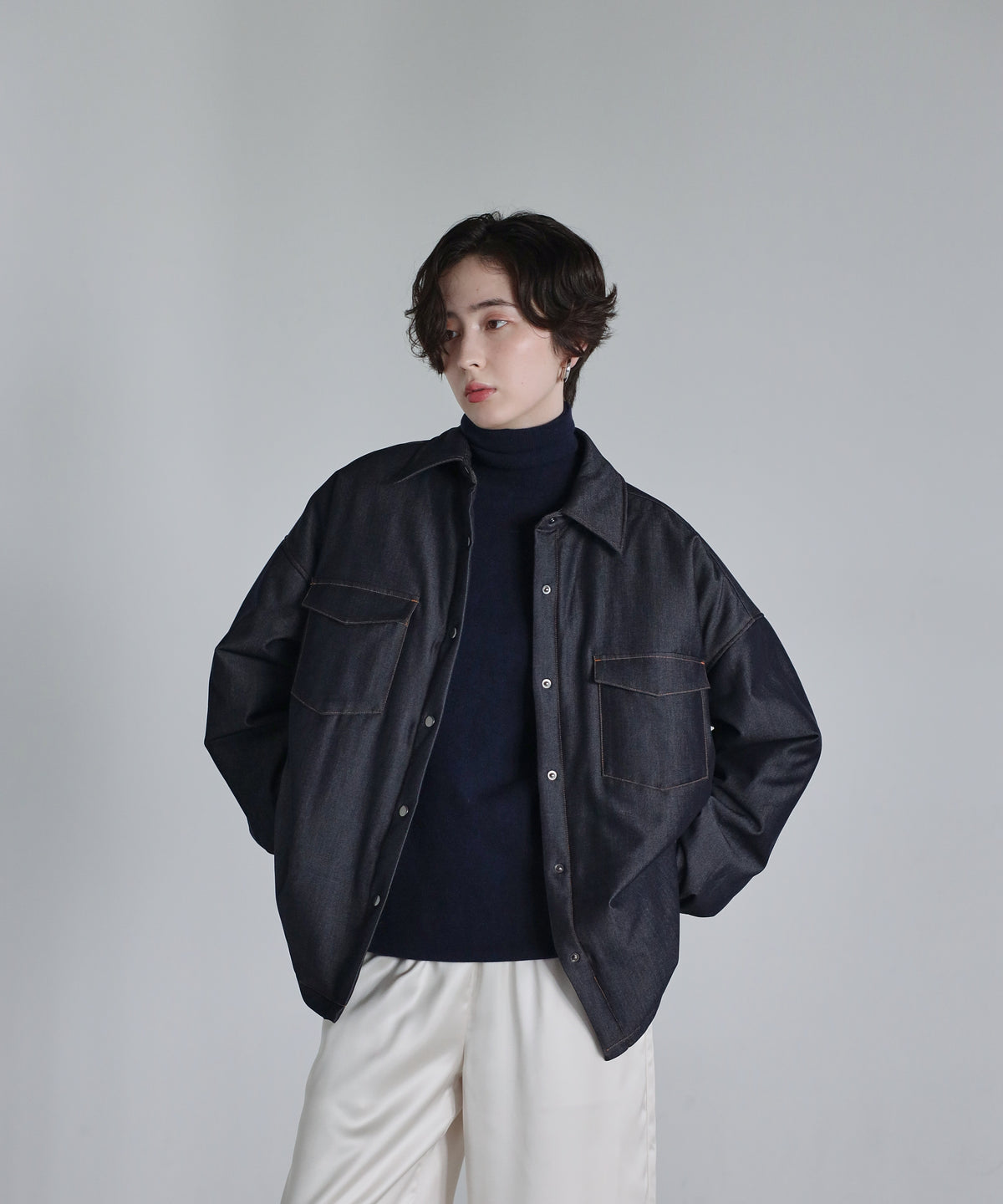 【Superfine Merino Wool】Minimal Turtleneck Knit