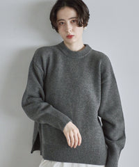 【Classic Comfort】Soft Wool × Cashmere Relaxed Crewneck Knit