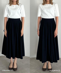 【Cool-Touch】Buckle Tuck Flare Skirt