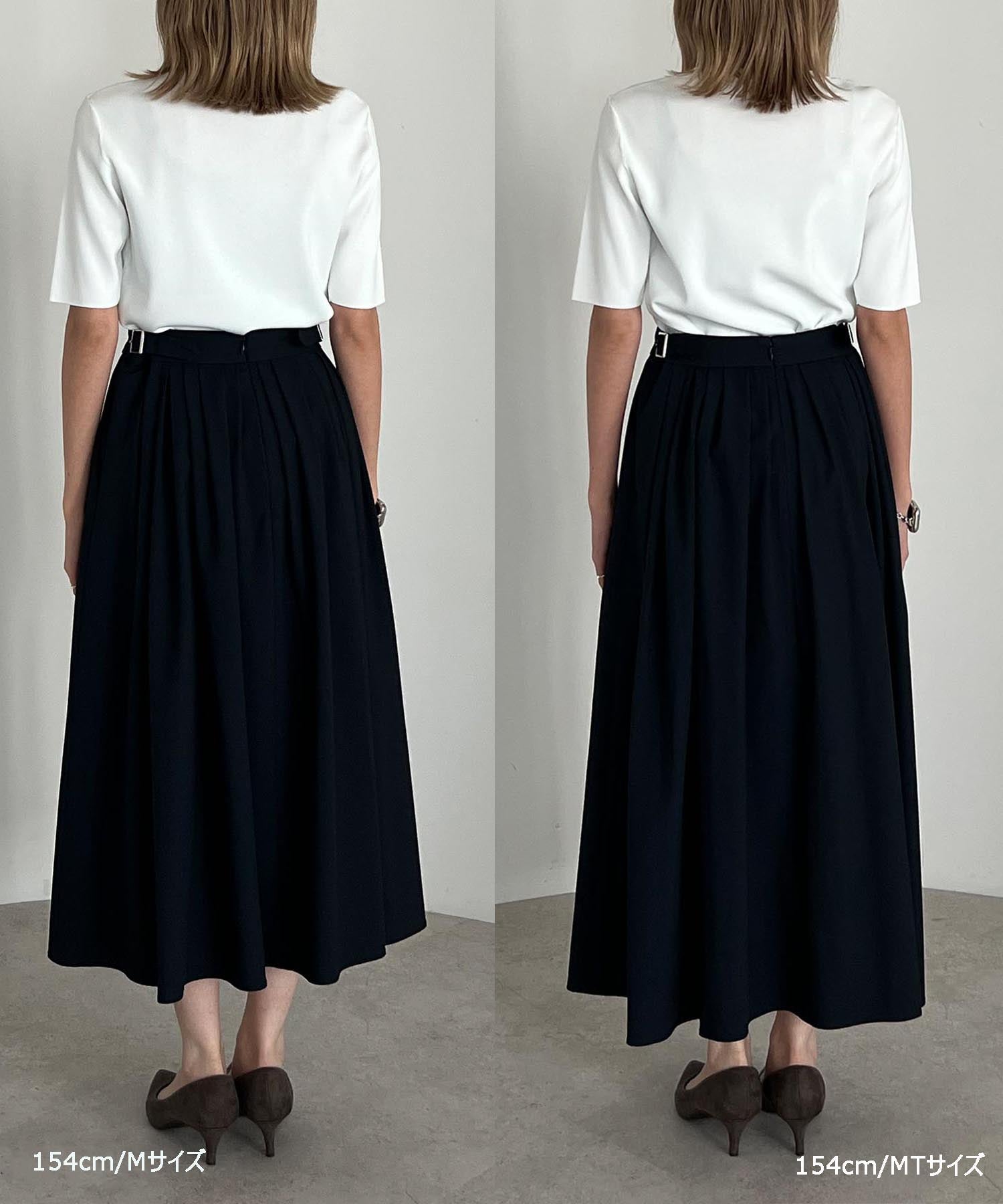 【Cool-Touch】Buckle Tuck Flare Skirt