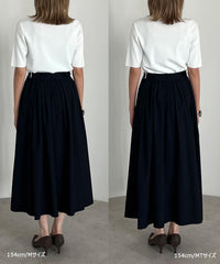 【Cool-Touch】Buckle Tuck Flare Skirt