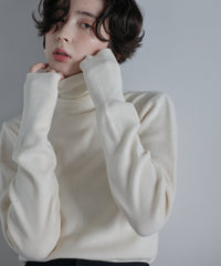 【Superfine Merino Wool】Minimal Turtleneck Knit