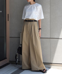【Wrinkle Prevention】Lace Basic Tshirts
