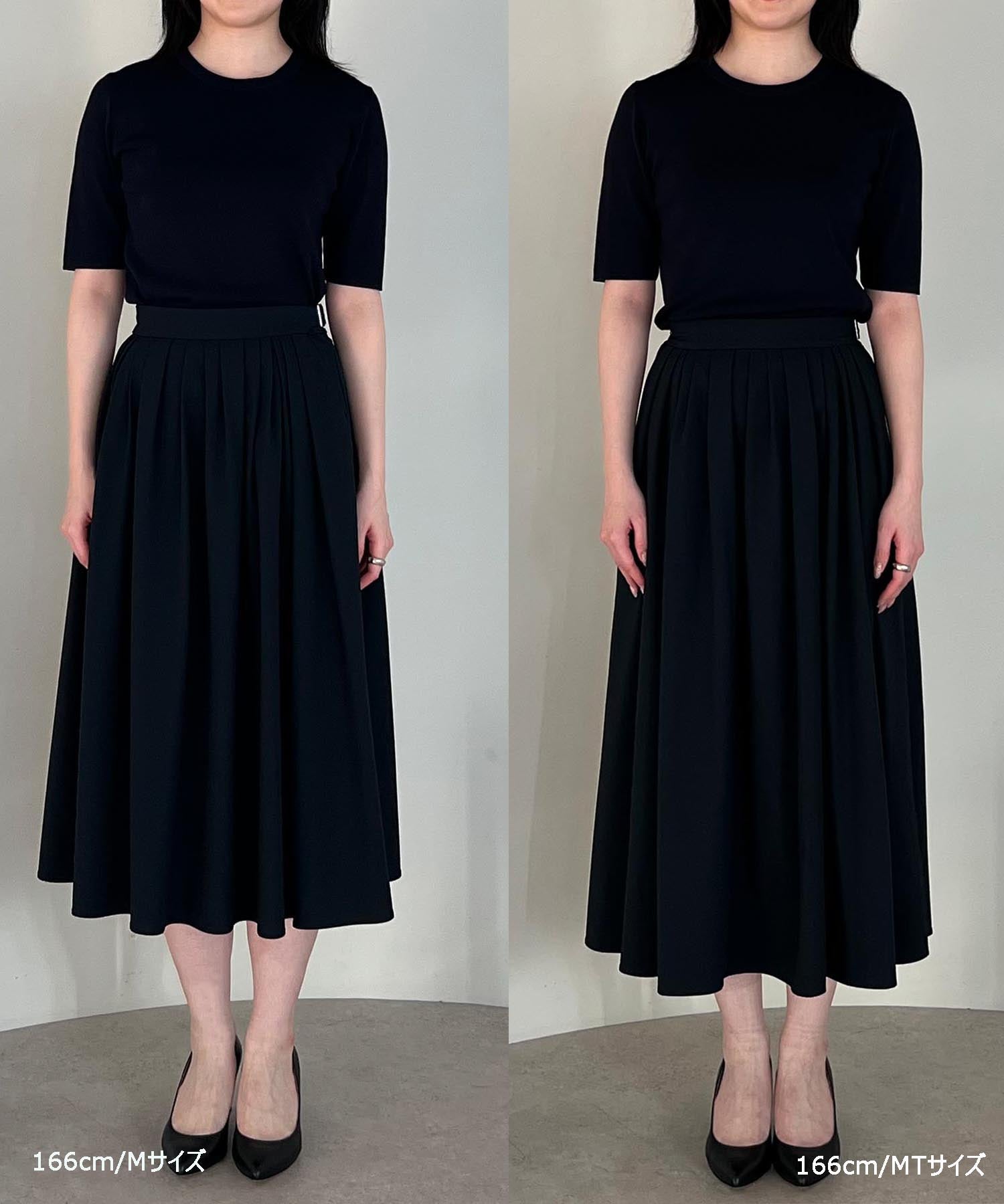 【Cool-Touch】Buckle Tuck Flare Skirt