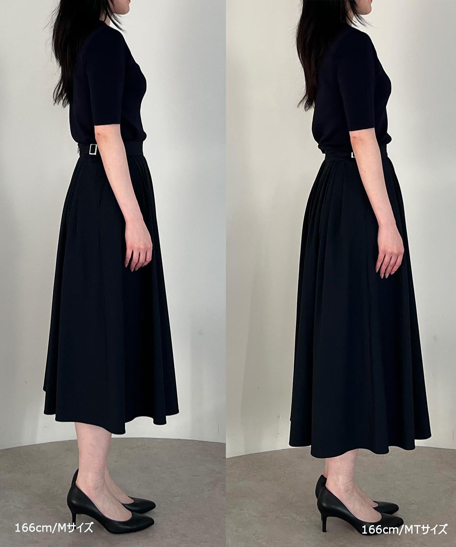 【Cool-Touch】Buckle Tuck Flare Skirt