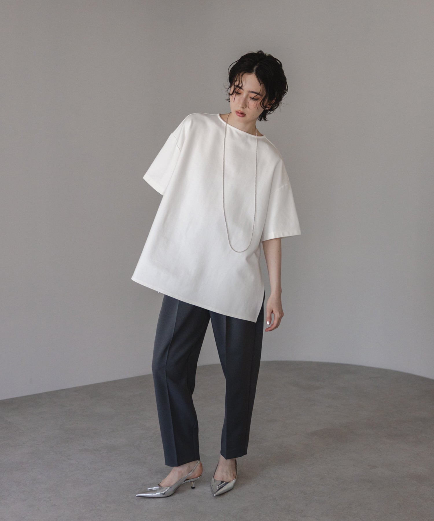 Cool Touch】Basic Side Slit Punch The Dough TShirt – maré（マレ