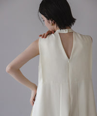 【Wrinkle Prevention】Cocoon Sleeveless All In One