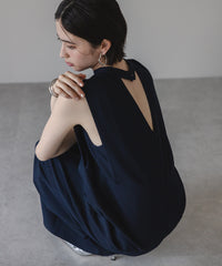 【Wrinkle Prevention】Cocoon Sleeveless All In One