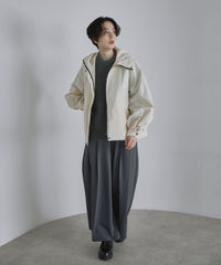 【Water Repellent】Stand Collar Flared Blouson