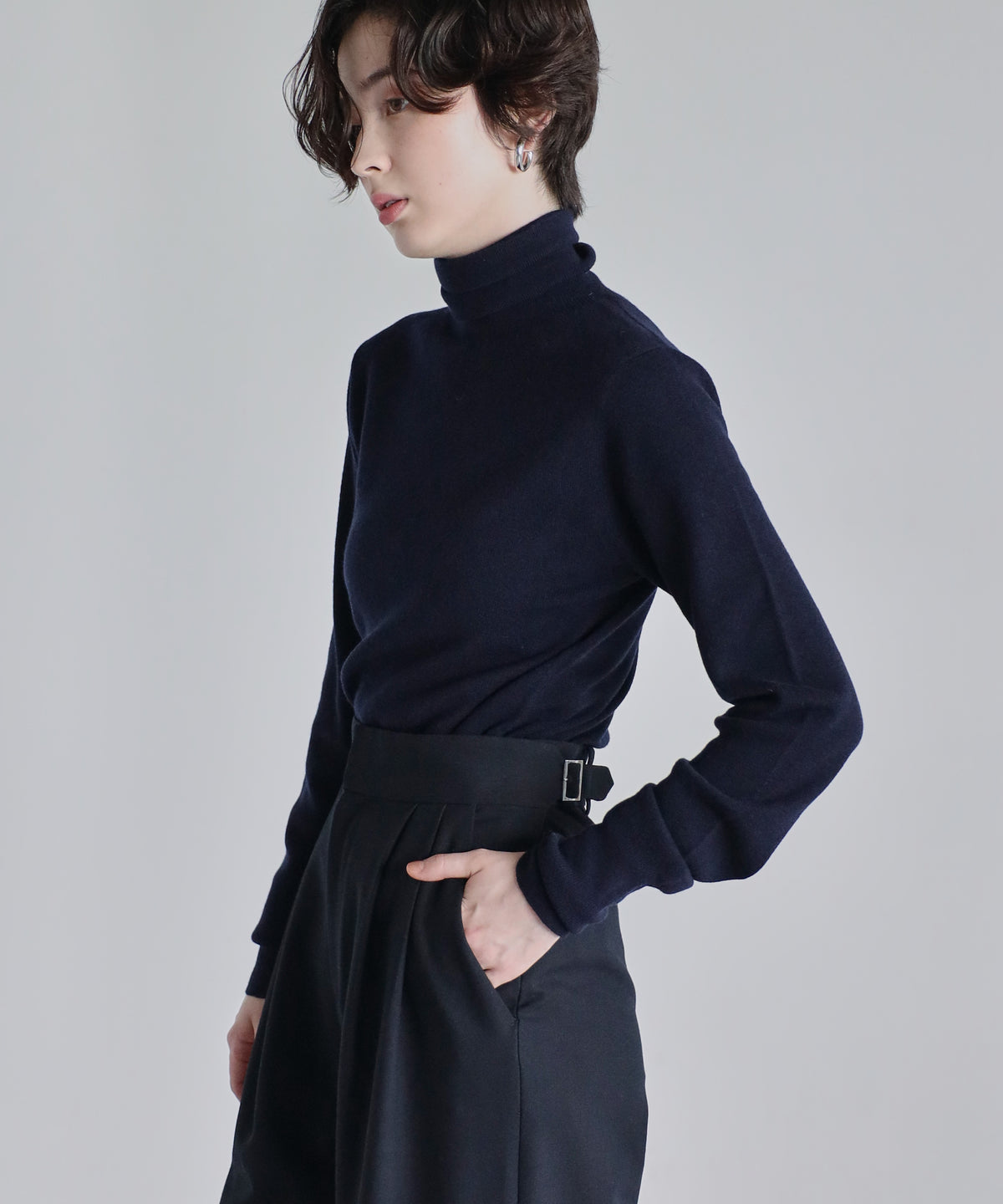 【Superfine Merino Wool】Minimal Turtleneck Knit