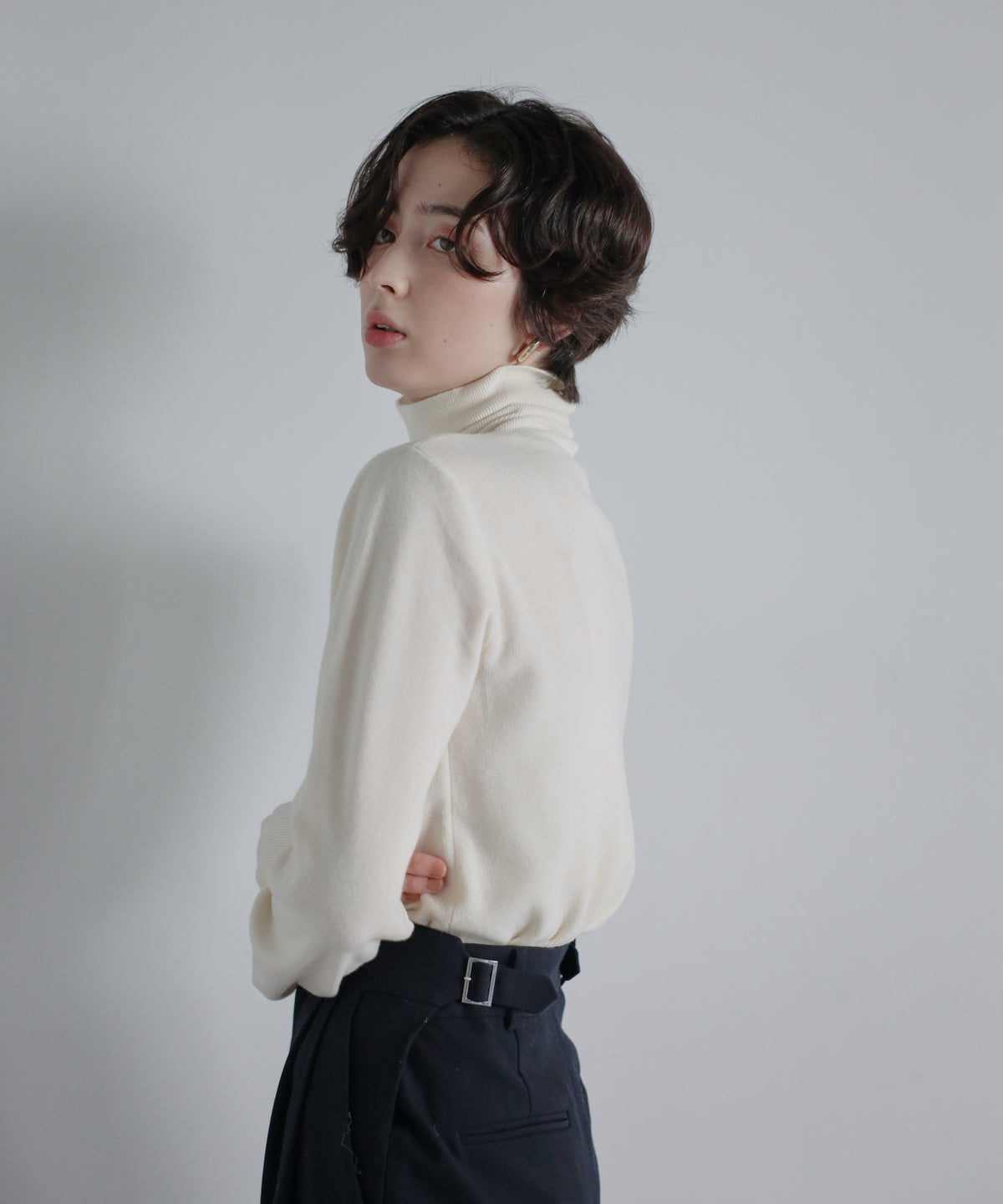 【Superfine Merino Wool】Minimal Turtleneck Knit