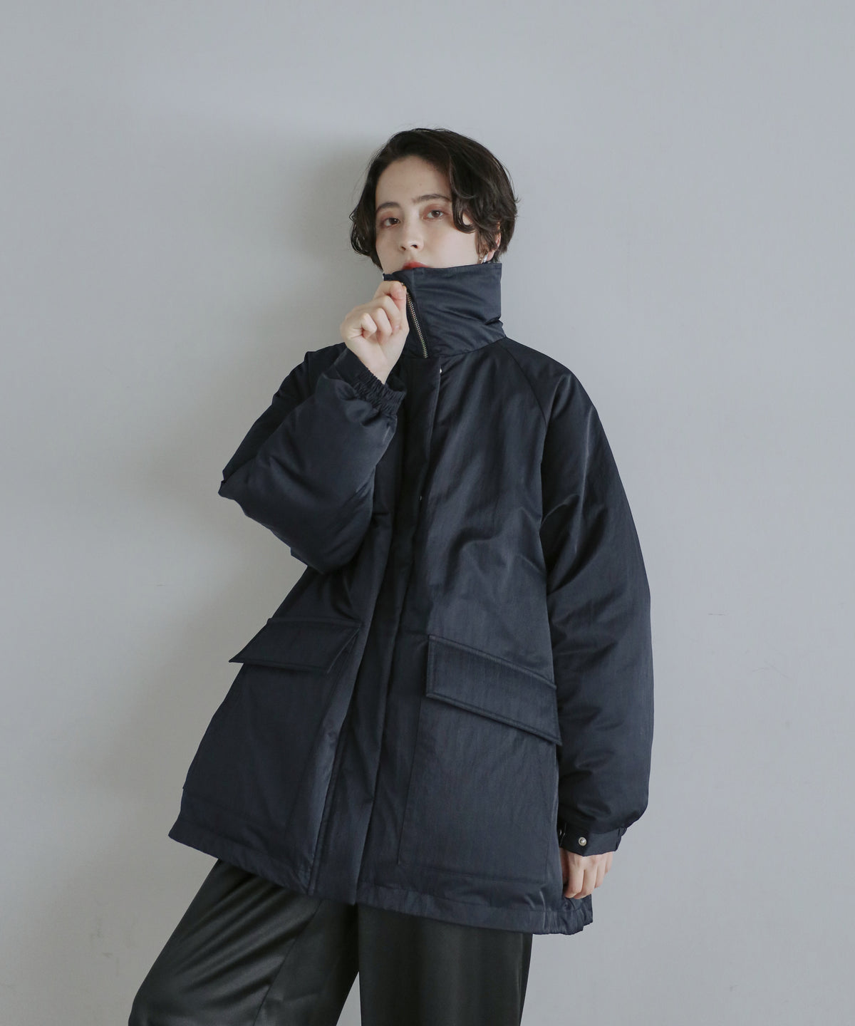 【Multi-Pocket】Stand Collar Blouson