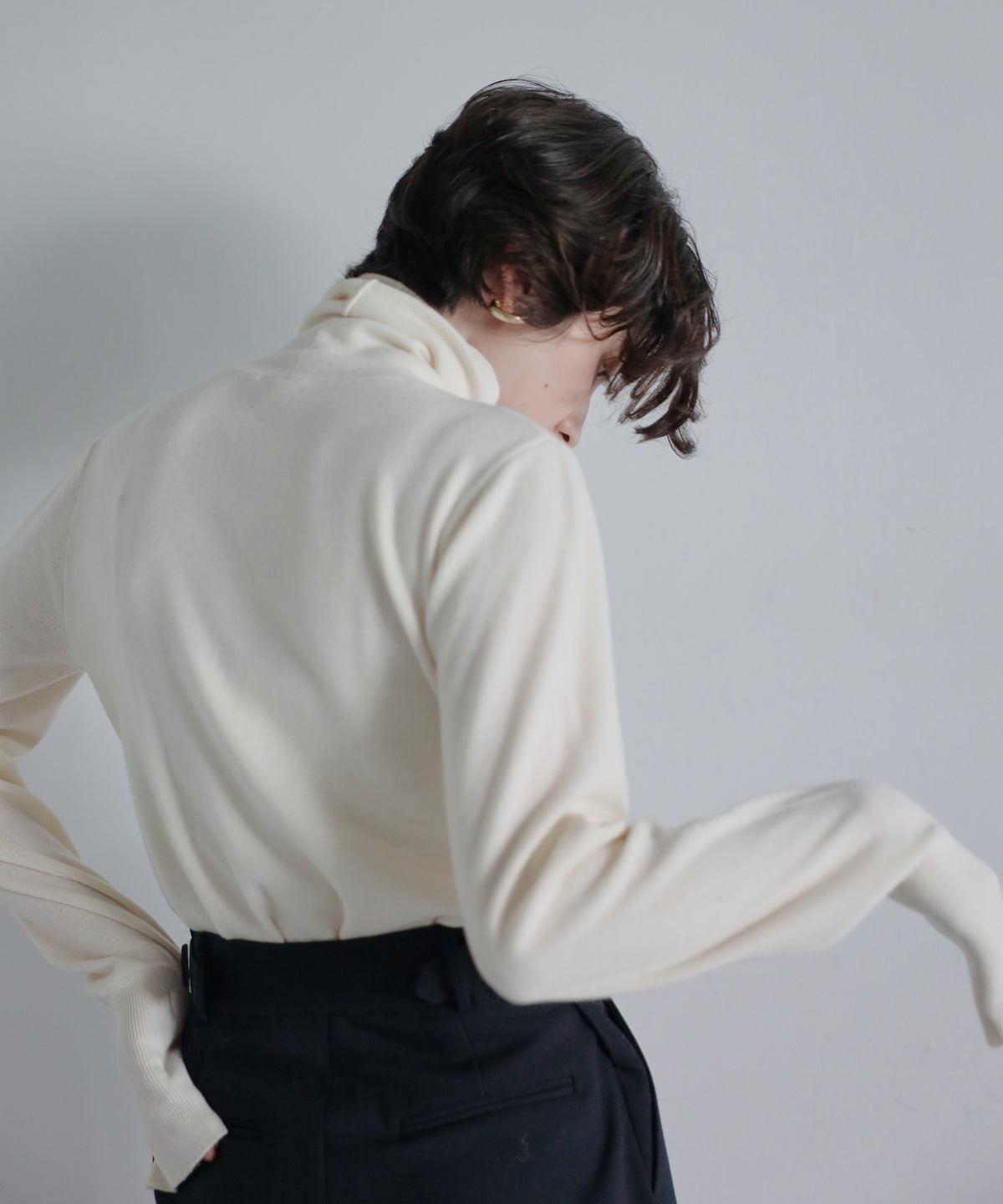 【Superfine Merino Wool】Minimal Turtleneck Knit