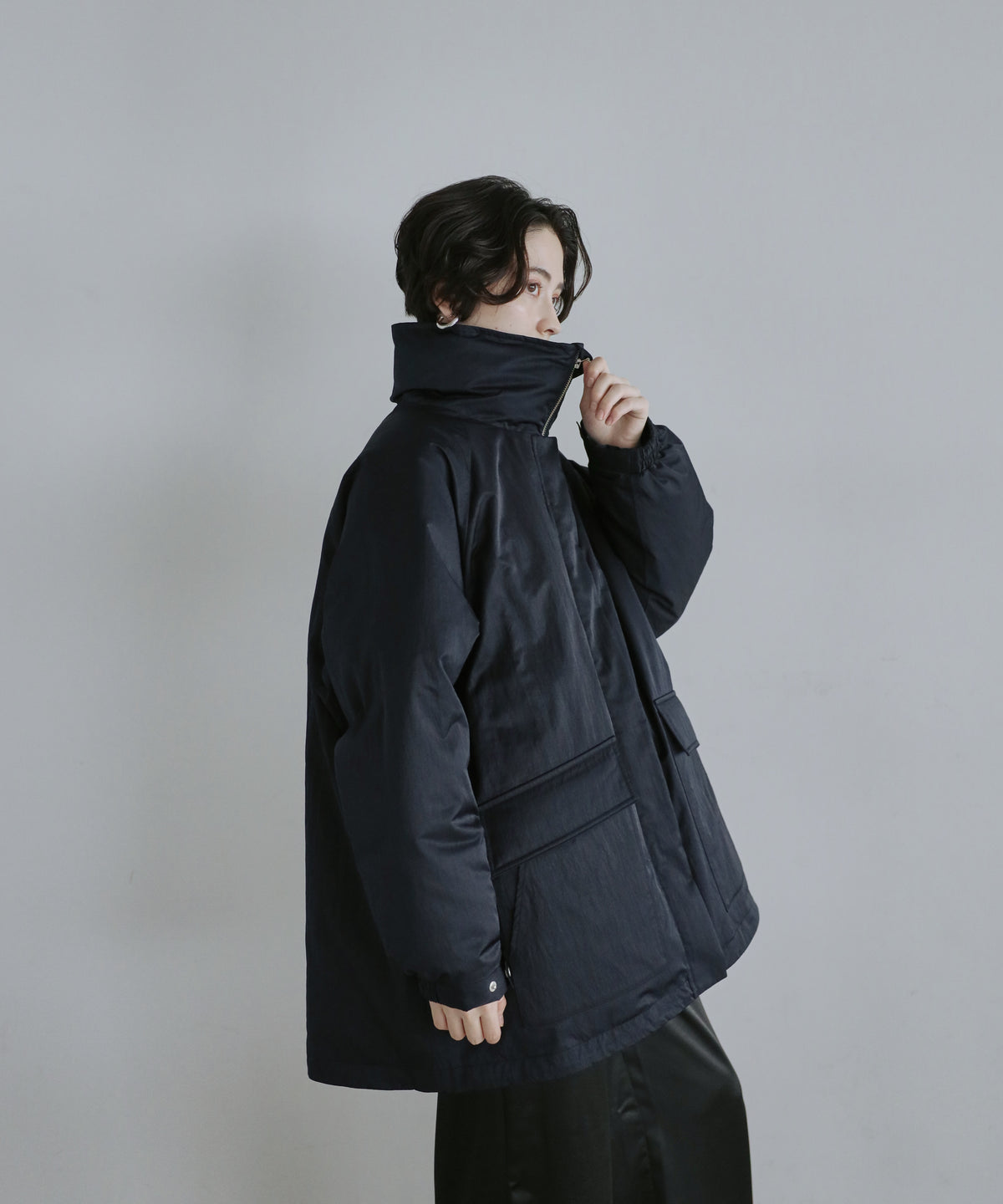 【Multi-Pocket】Stand Collar Blouson