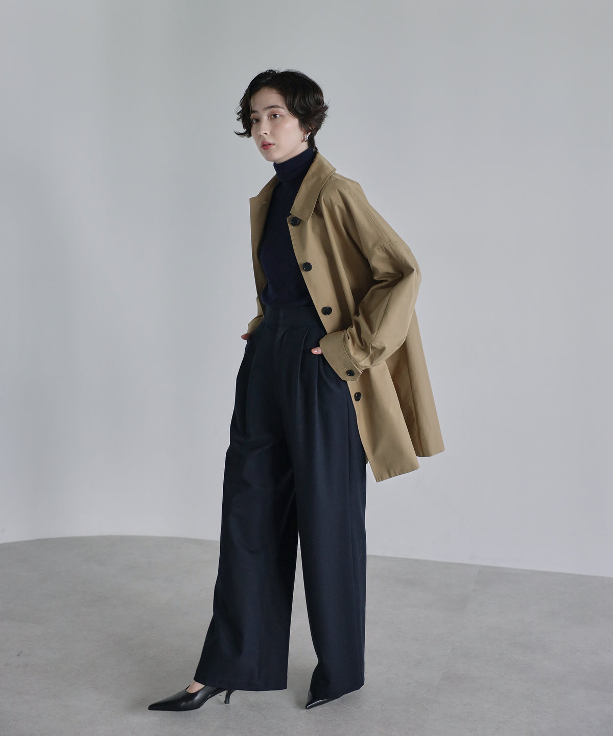 【Superfine Merino Wool】Minimal Turtleneck Knit