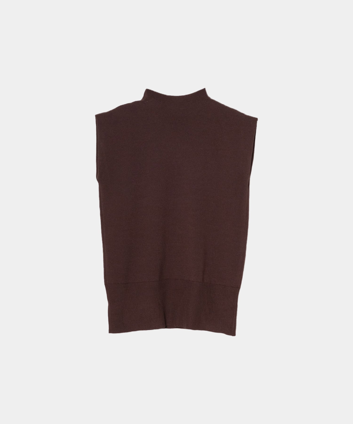 【Machine Washable】Hight Neck Sleeve Less Knit