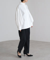 Gold Button Volume Sleeve Blouse
