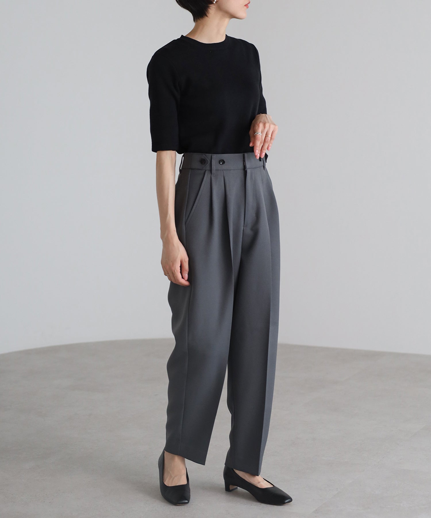 【Multi-Function】Tuck Belt Slacks