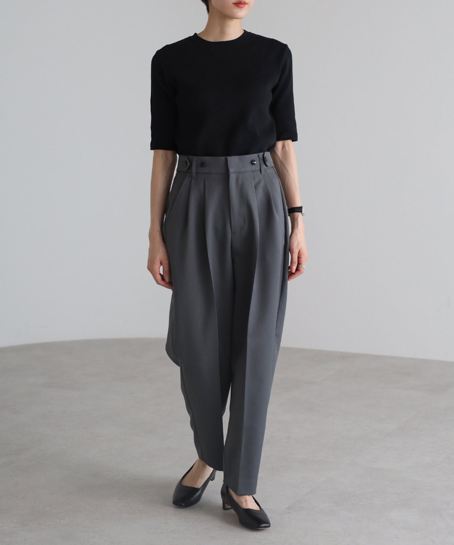 【Multi-Function】Tuck Belt Slacks