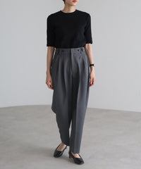 【Multi-Function】Tuck Belt Slacks