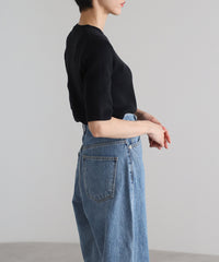 【Machine Washable】Half Sleeve Knit