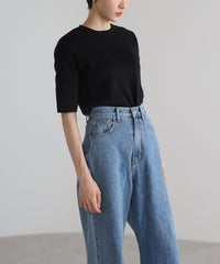 【Machine Washable】Half Sleeve Knit
